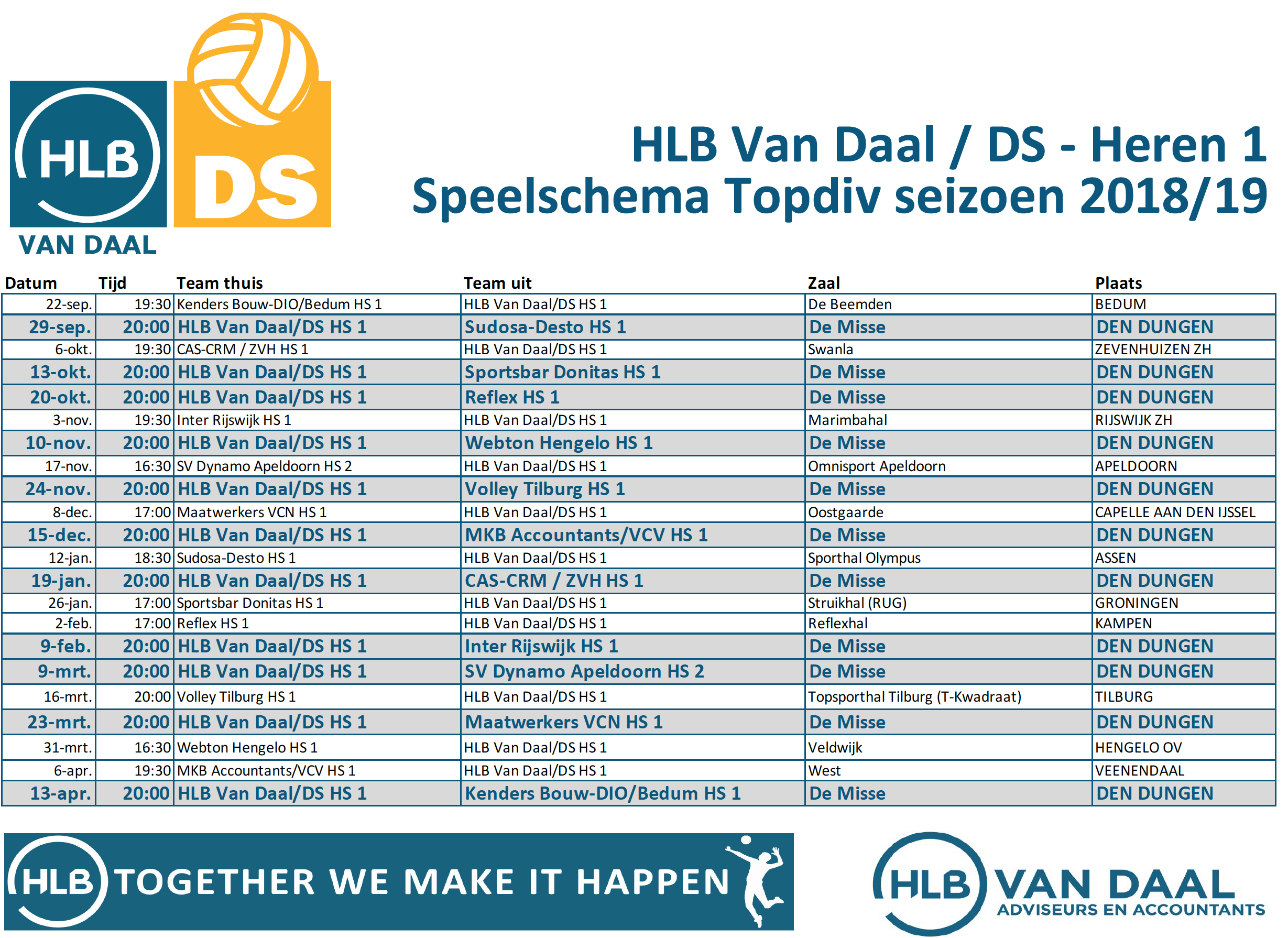 wedstrijdschema 18 19 Heren1