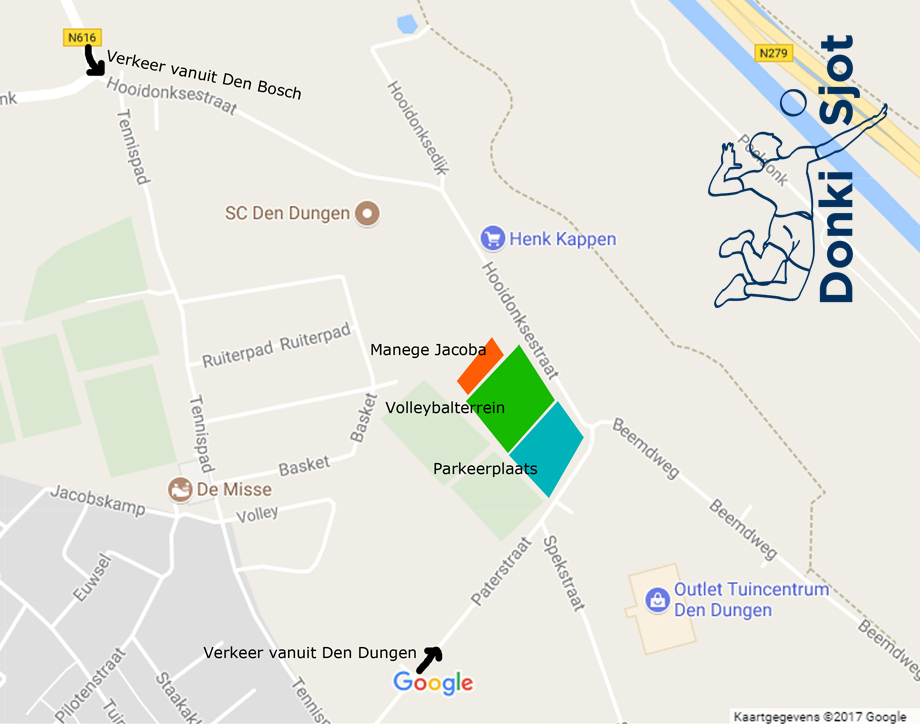 Plattegrond locatie feestweekend